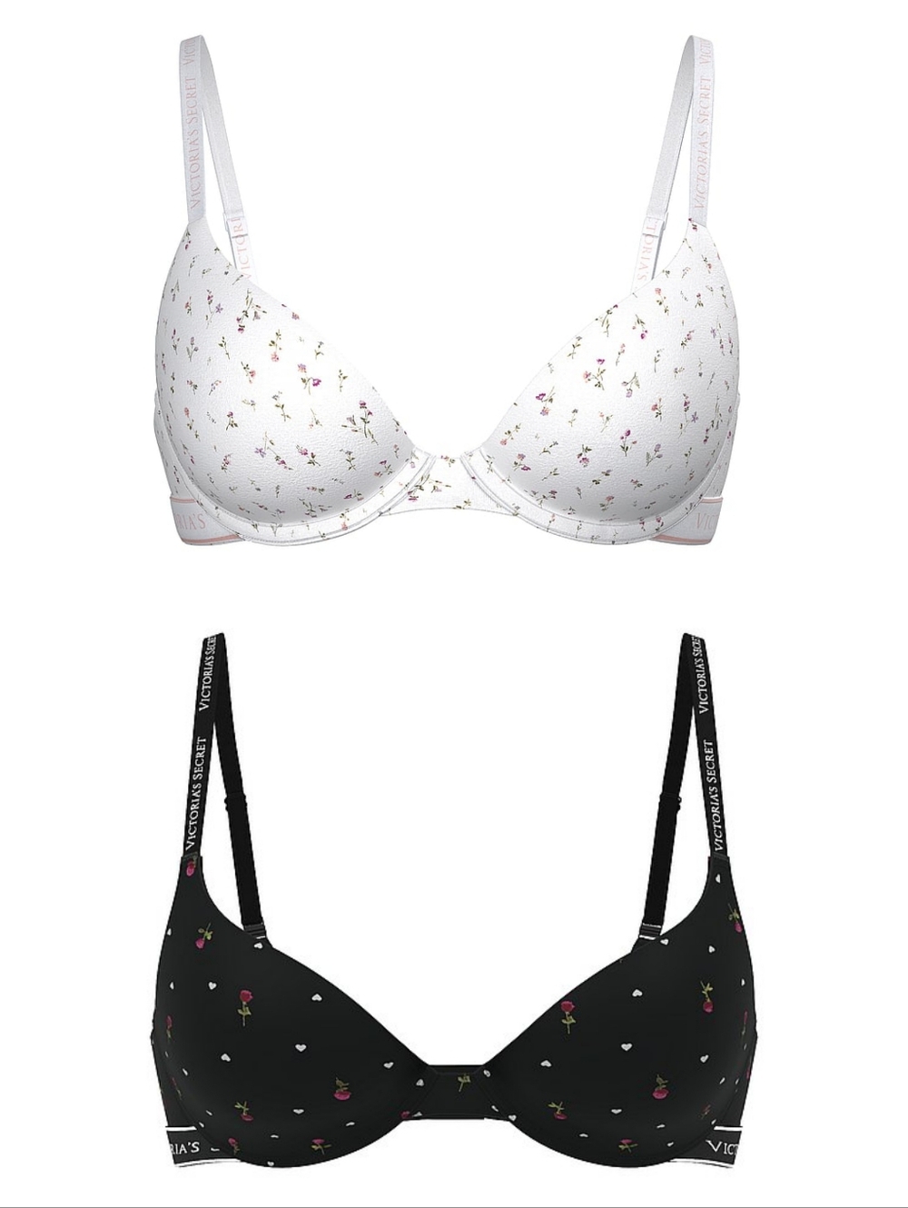 Victoria’s Secret Bombshell Multi-Way Add 2 Cup Bra T-Shirt Bundle 32D
